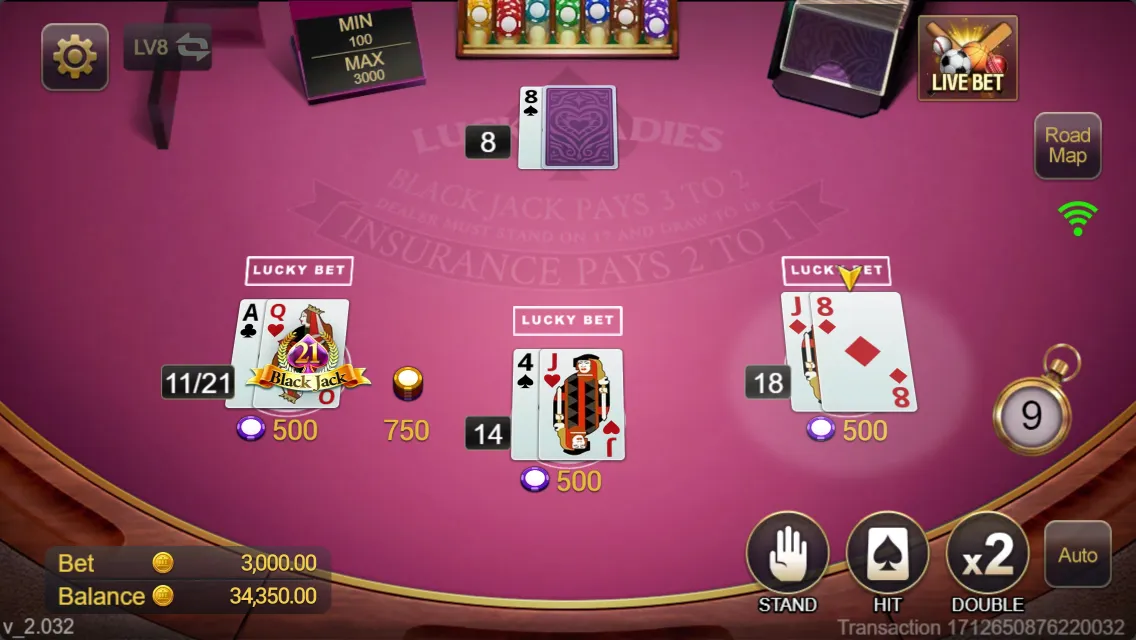 Blackjack Lucky Ladies Screenshot 1