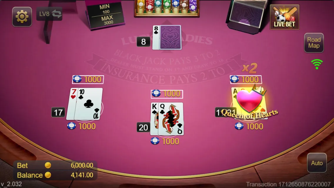 Blackjack Lucky Ladies Screenshot 2
