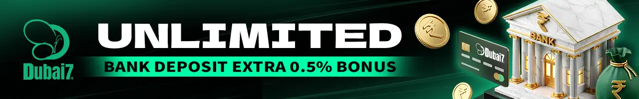 Infinite 0.5% Bank Top-up Bonus! Every time you deposit via BANK or IMPS, we'll add an extra 0.5% to your balance with no maximum cap.